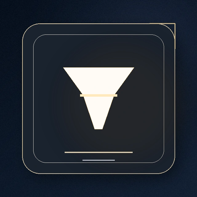 Gold funnel icon for 30-day implementation sprint